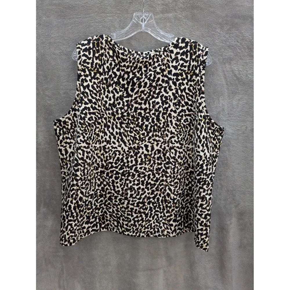 Cabi Top Womens XXL Knotty Tank Leopard Animal Print Casual Edgy‎ Party Y2K 90s